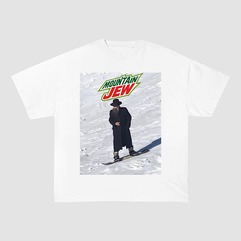 MOUNTAIN JEW MEME OVERSIZED HEAVYWEIGHT COTTON TEE-60049