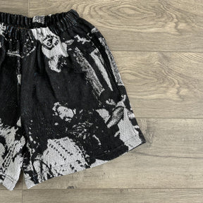 BLACK HIP TAPESTRY SHORT - RDMCLOTHINGART