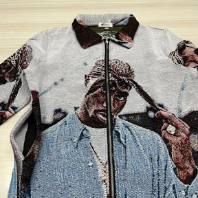 RDMCLOTHINGART tapestry hoodie BLUE 2PAC TAPESTRY JACKET