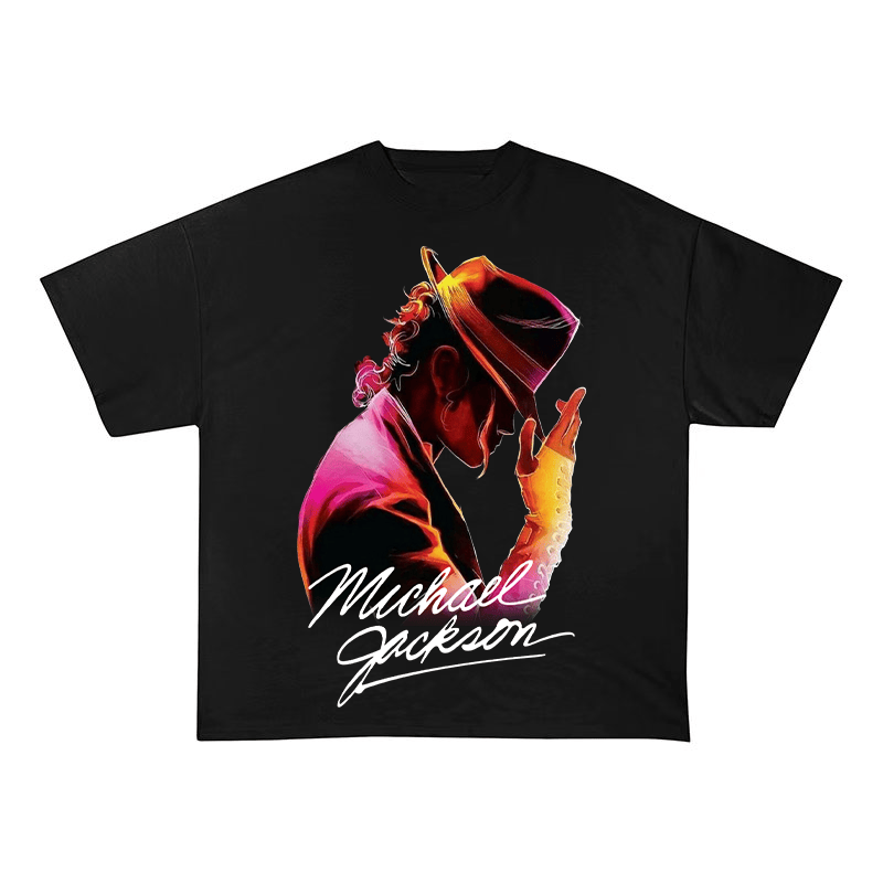 RDMCLOTHINGART tapestry hoodie MICHAEL JACKSON WATERCOLOR ART OVERSIZED HEAVYWEIGHT COTTON TEE-60029