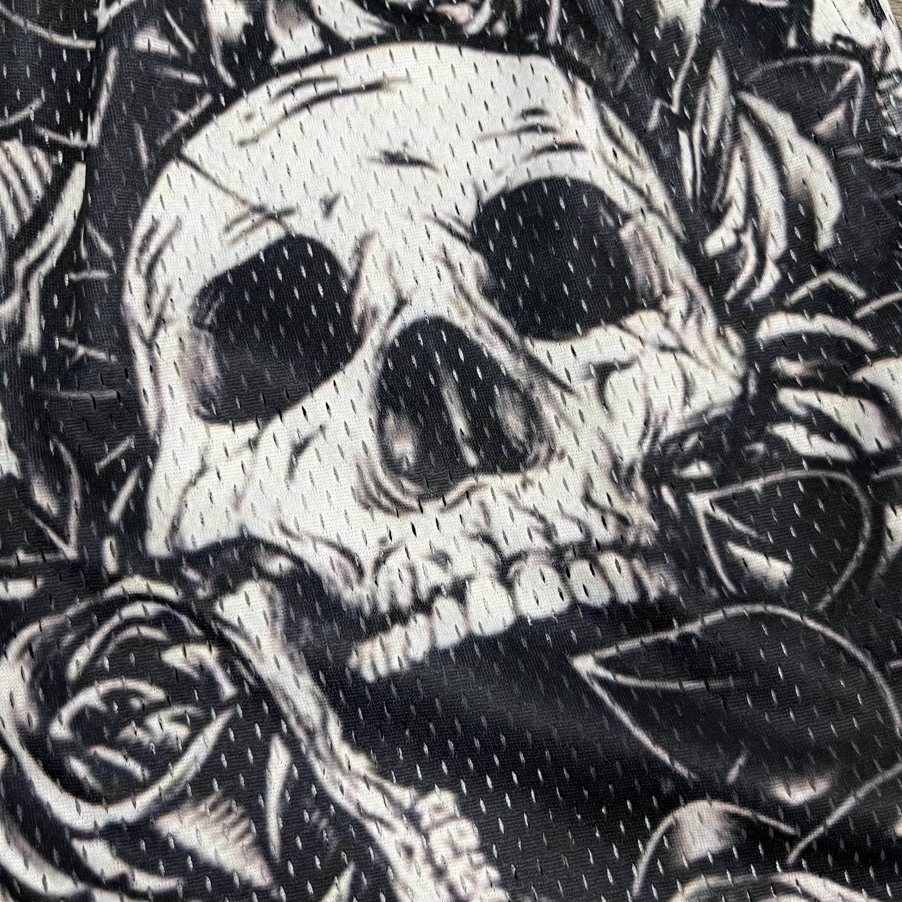 SKULL MESH SHORTS-8691 - RDMCLOTHINGART